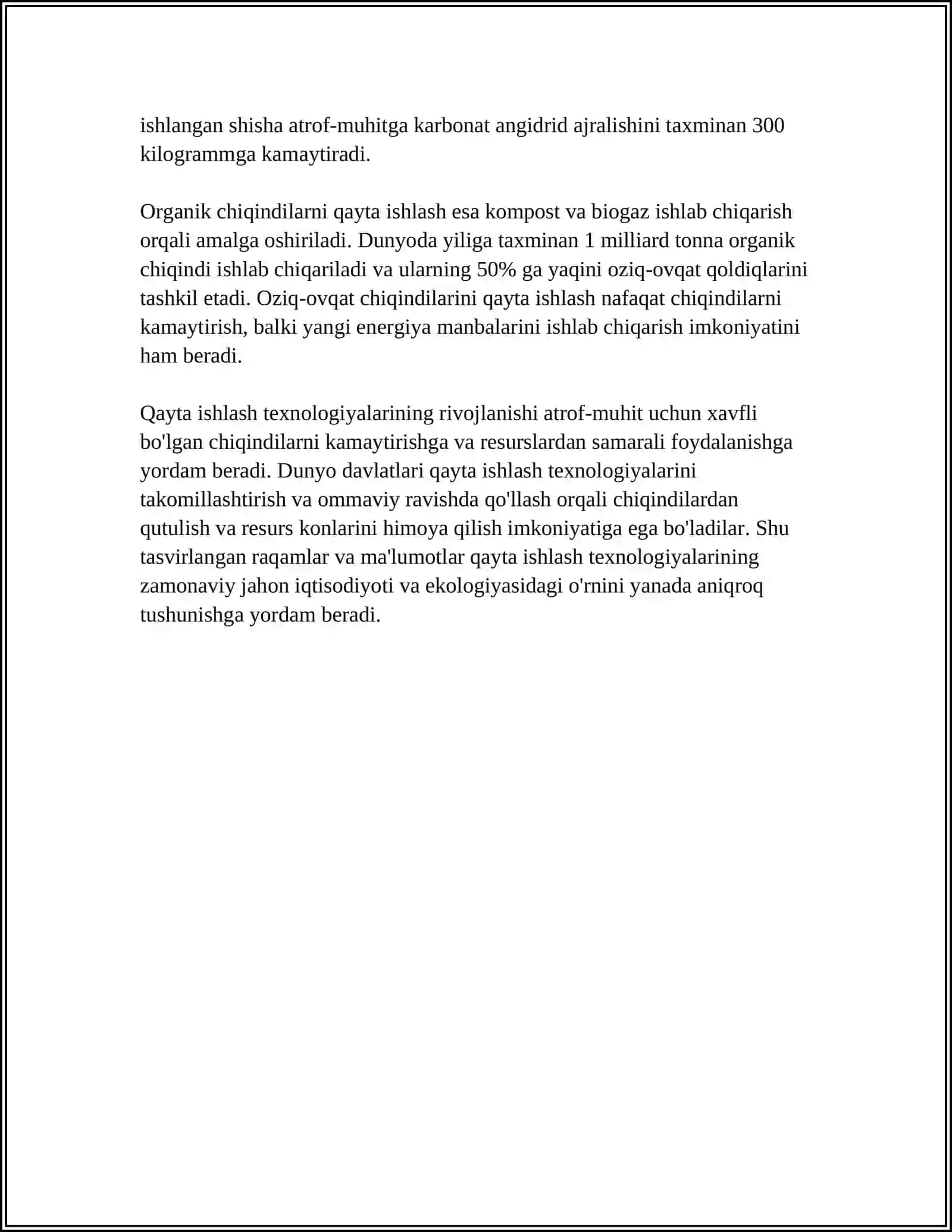 Qayta ishlash texnologiyalari 4