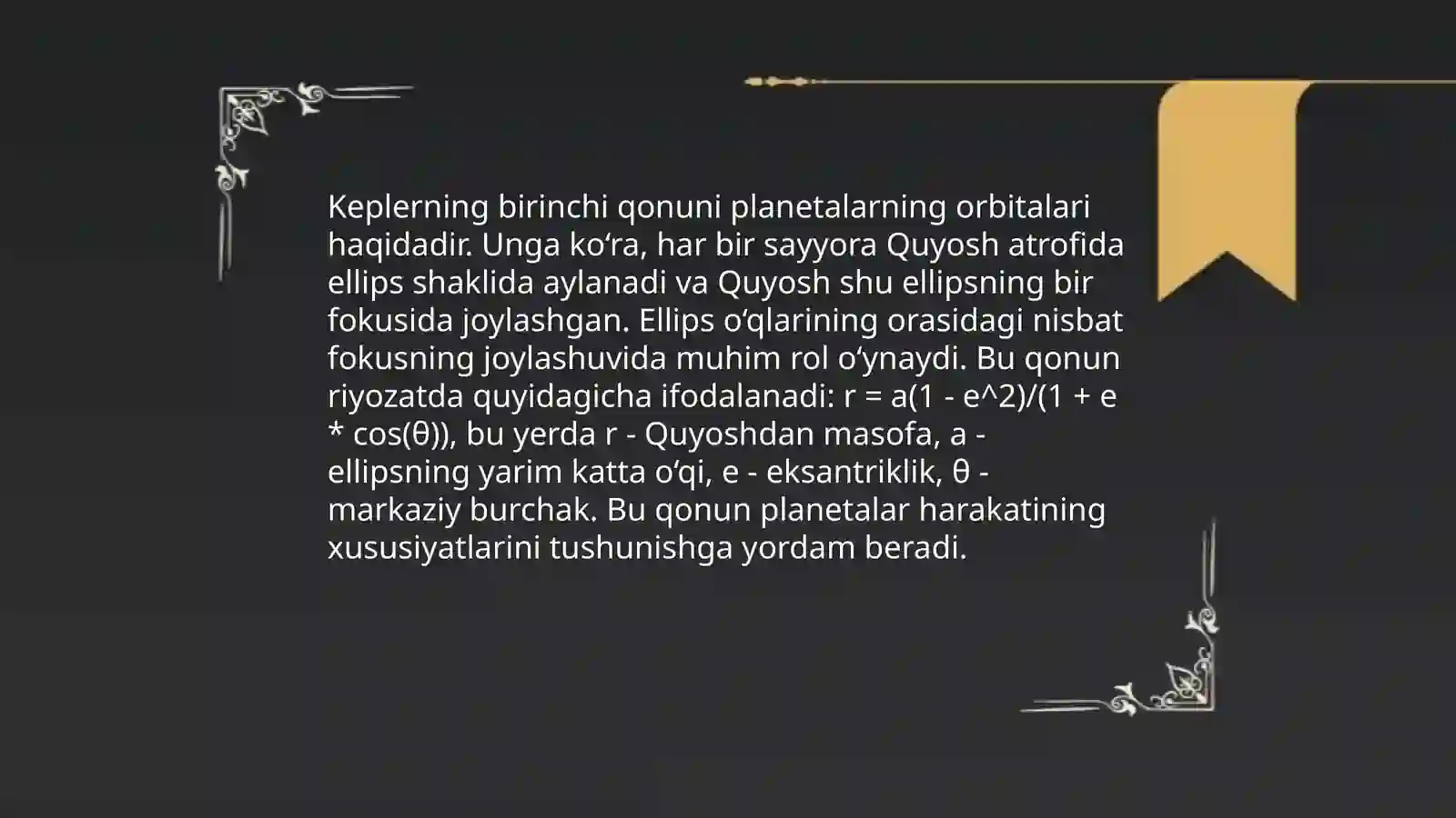 Kepler qonunlari 4