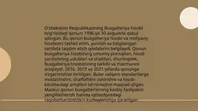 Buxgalteriya hisobining tashkil qilishning huquqiy meyoriy asoslari 4