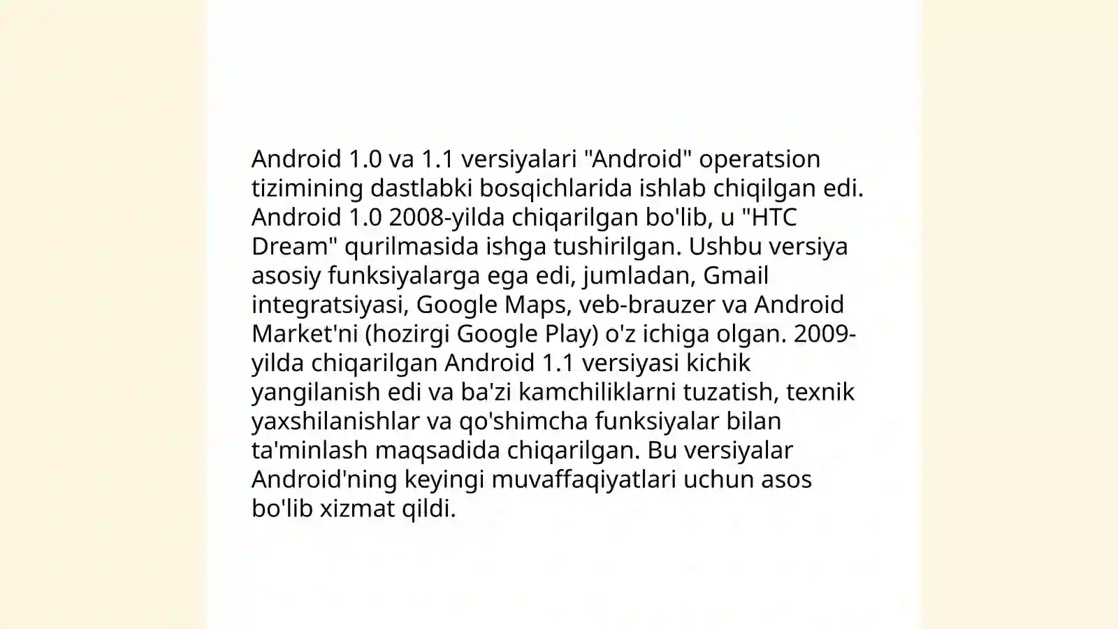 Android operatsion tizimi 4