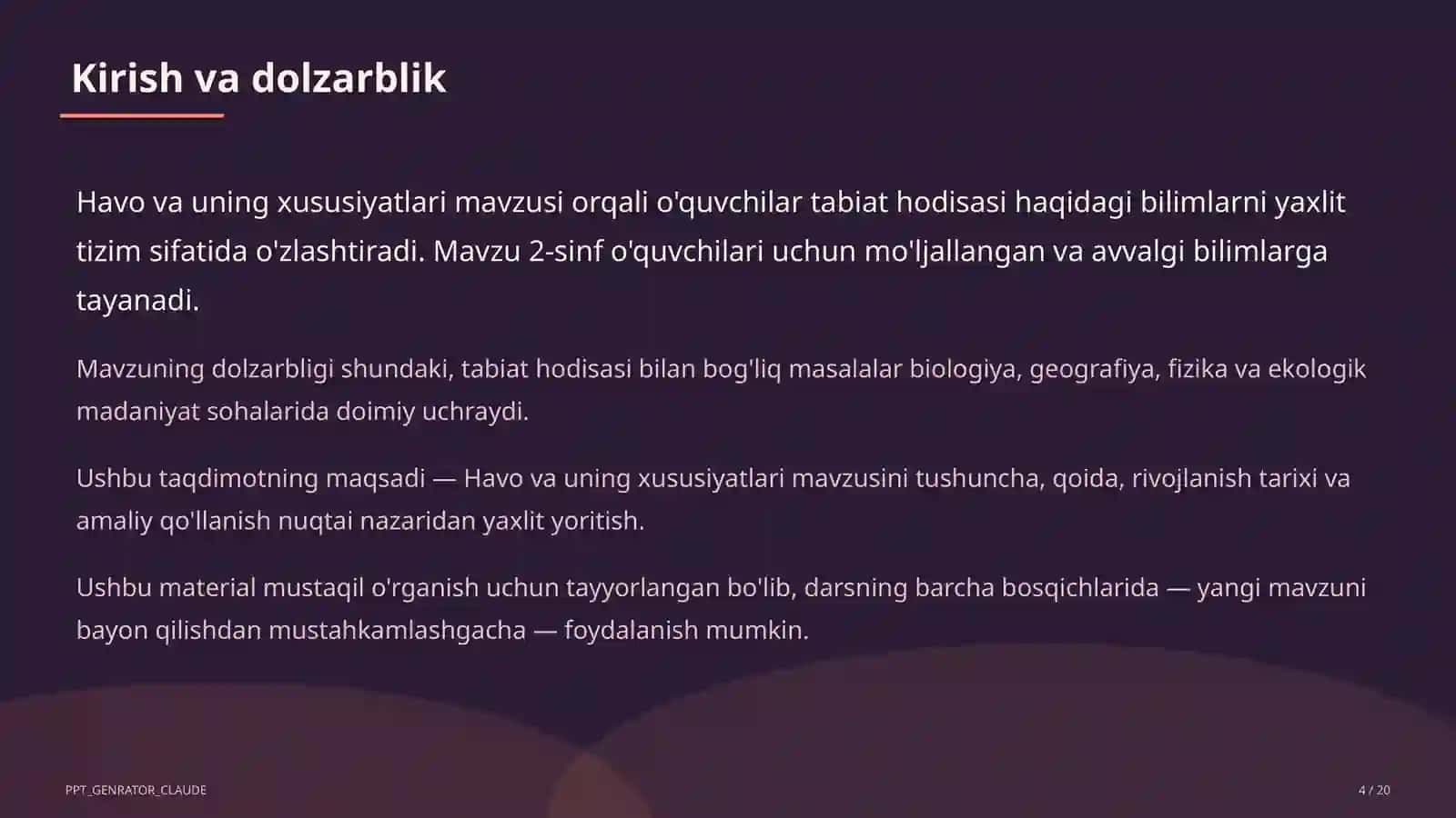 Havo va uning xususiyatlari (2-sinf) 4