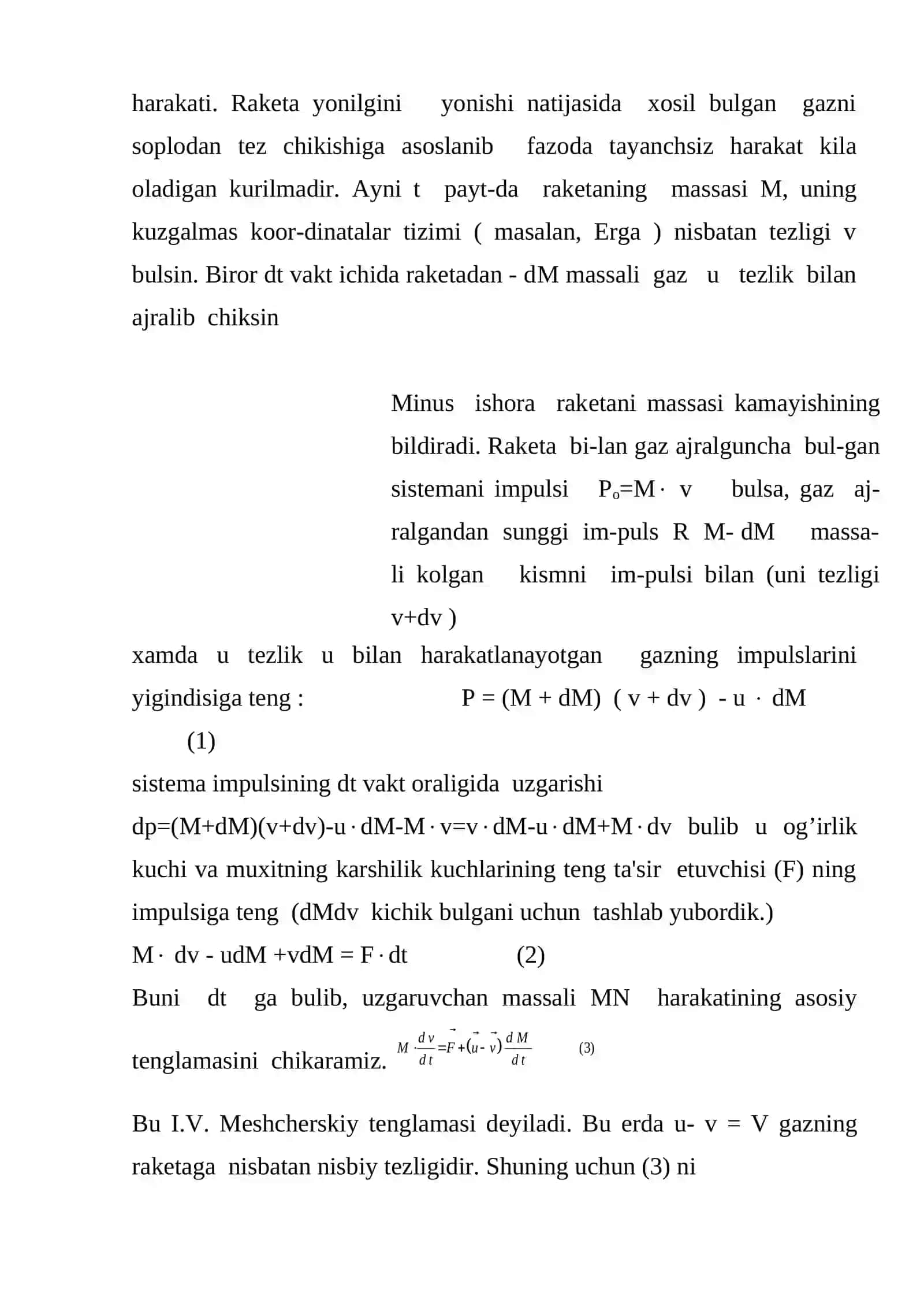 Moddiy nuqtalar tizimining dinamikasi 4