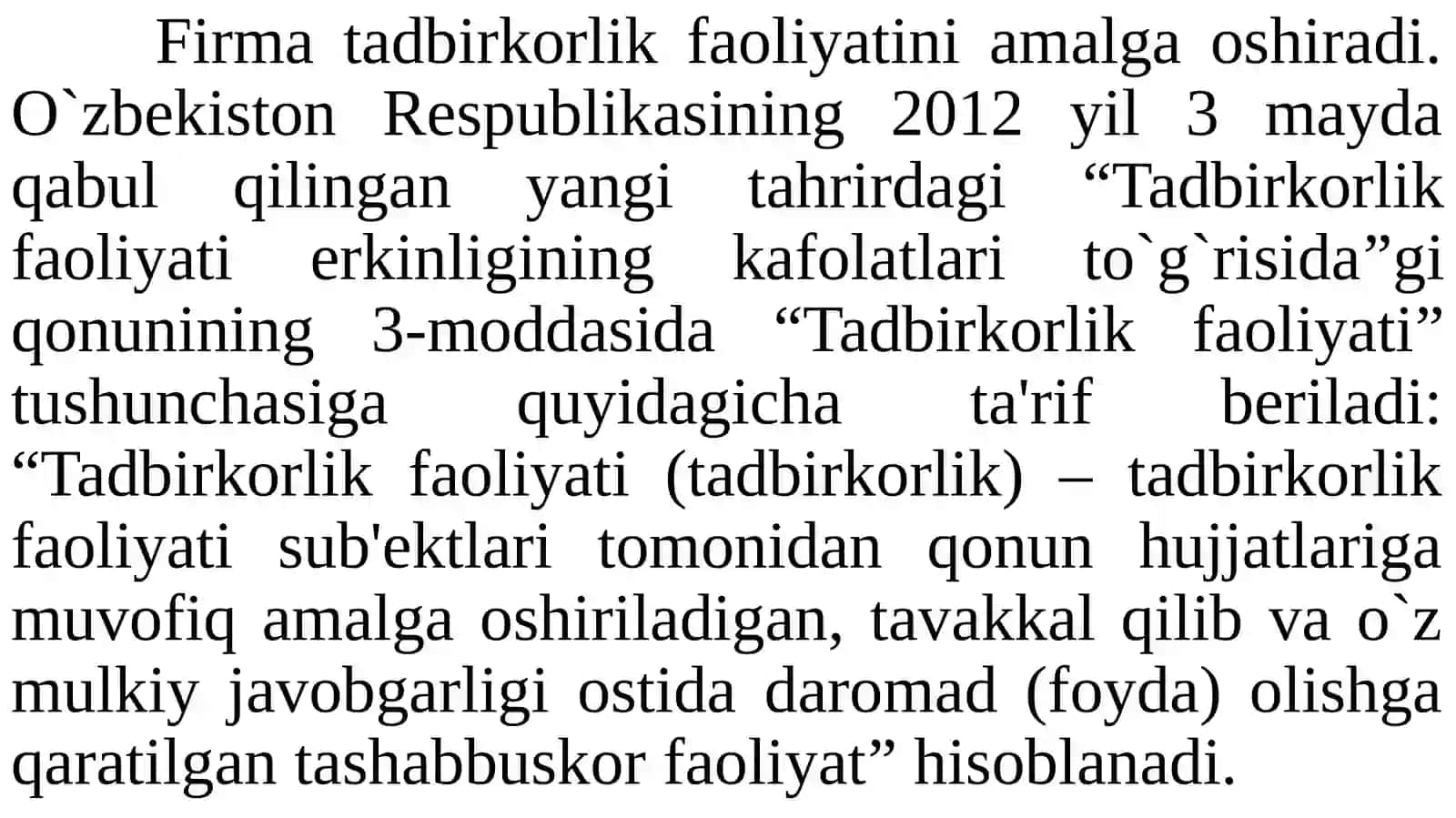Firma va uning taskiliy-iqtisodiy asoslari 4
