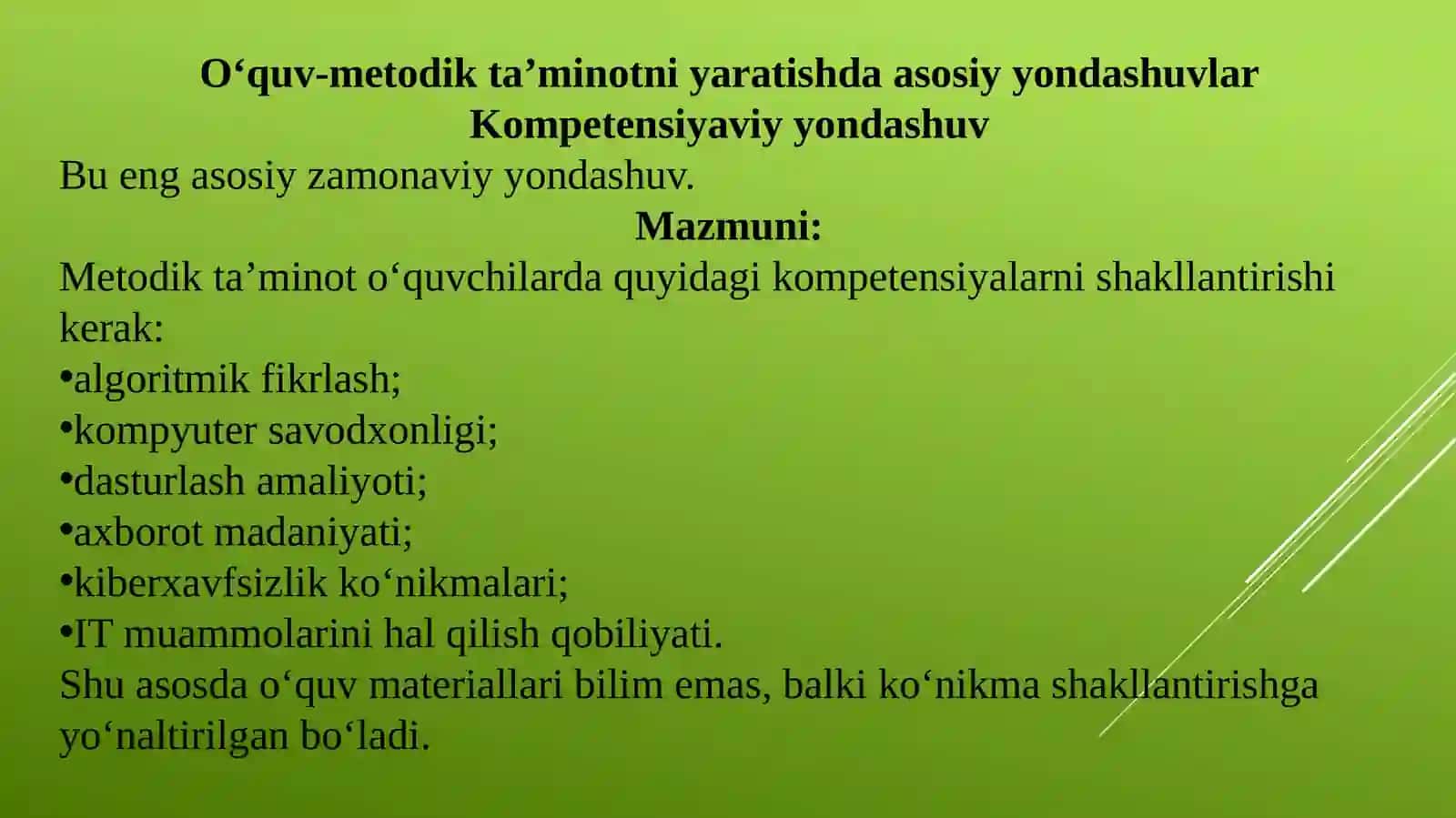 Uzluksizta‘lim tizimida Informatika va axborot texnologiyalari fanini o‘qitishning o‘quv-metodik ta‘minoti 4