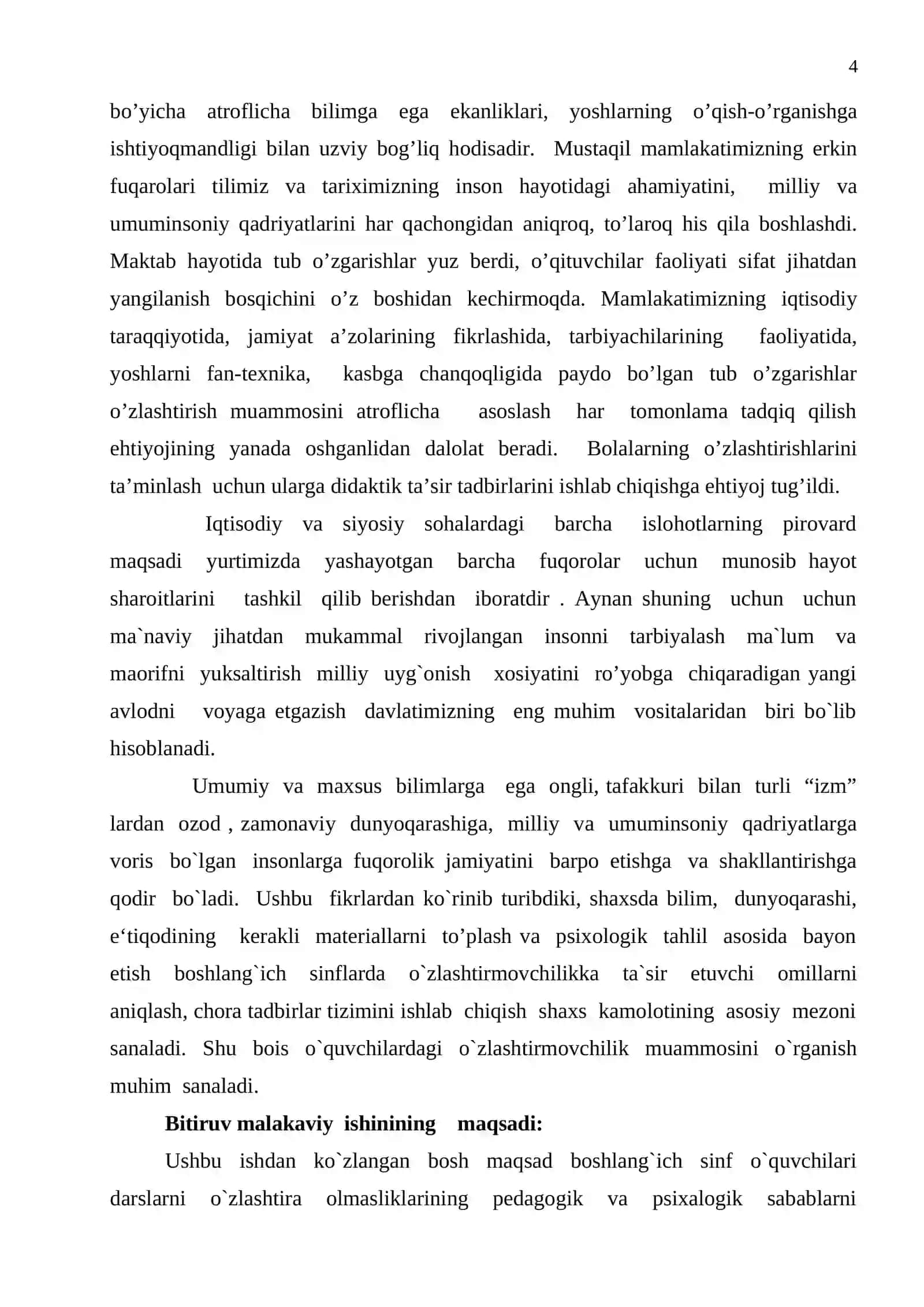 Boshlang’ich sinflarda o’zlashtirmovchilikni yuzaga keltiruvchi omillar 4