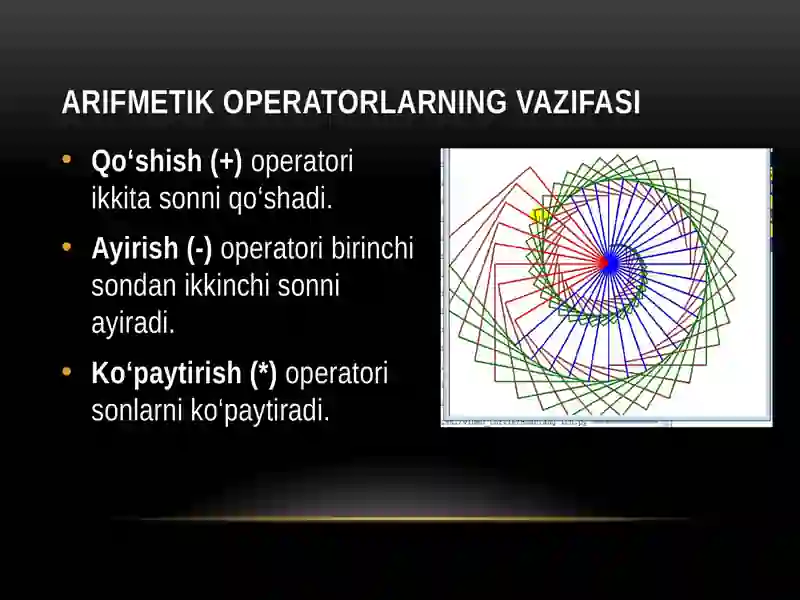 PYTHON DASTURLASH TILIDA ARFIMETIK AMALLAR 4
