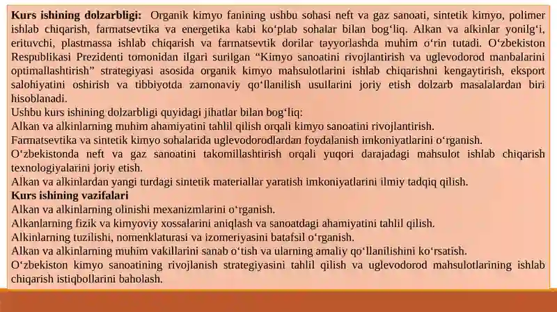 ALKANLARNING OLINISHI VA XOSSALARI 4