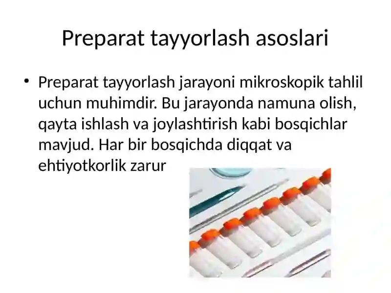 Mikroskop bilan ishlash: Vaqtinchalik preparat tayyorlash usullari va tajribalar 4