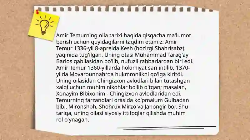 Amir Temur hayoti haqida 4