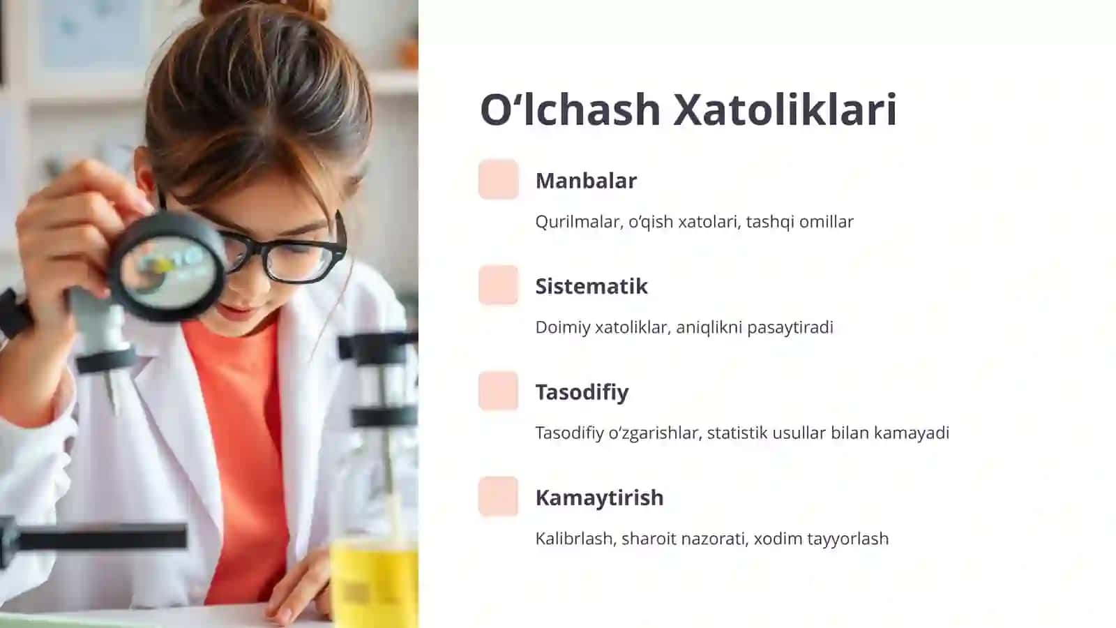 O‘lchashlar, Ularning Turlari va O‘lchash Vositalari 4