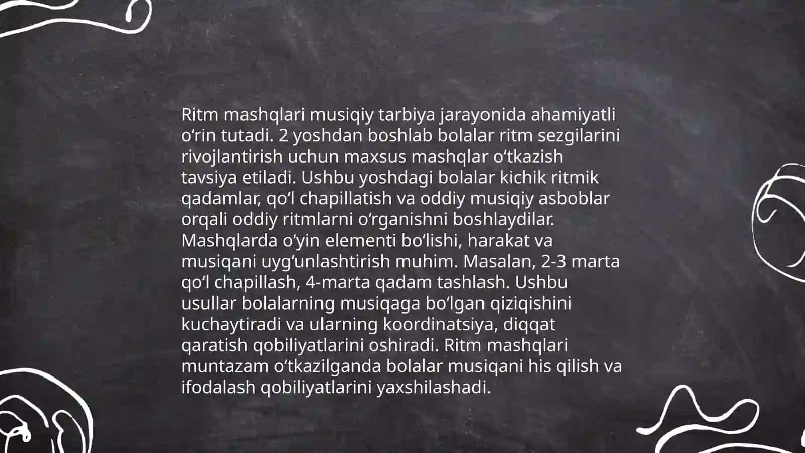 Musiqa mashĝulotlarida qōllanadigan usul va uslublar 4