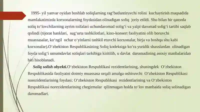 Yuridik va jismoniy shaxslar tomonidan to'lanadigan soliqlarning huquqiy tavsifi. 4