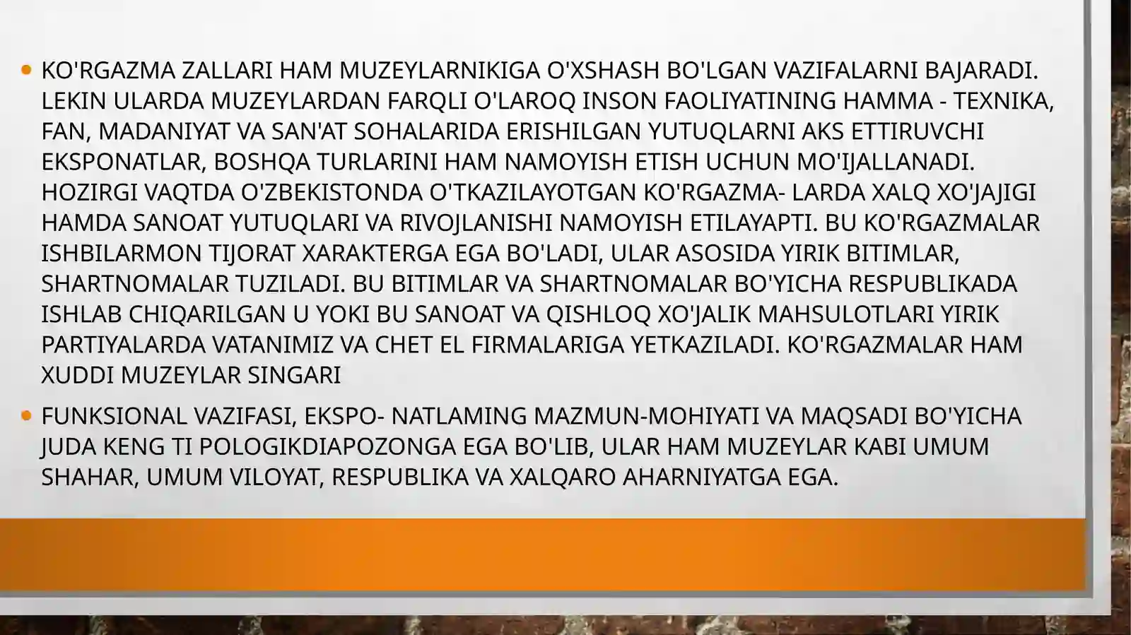 Muzeylar va ko'rgazma zallarining interyeri 4