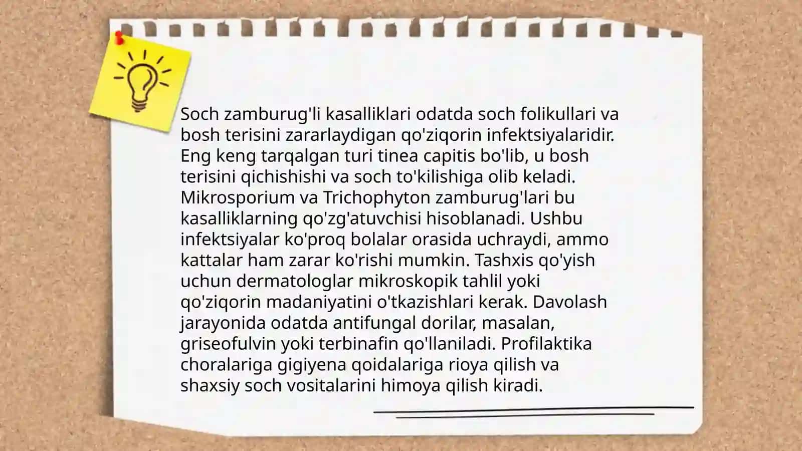 Teri, soch va tirnoqlarning zamburugʻli kasalliklari 4