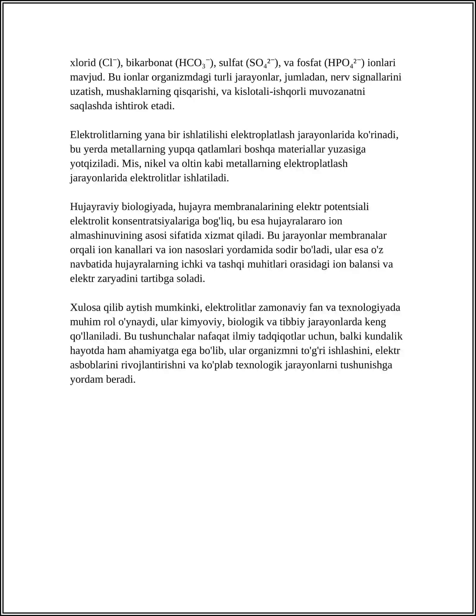 KUCHSIZ ELEKTROLITLARNING ANALIZNI AMALGA OSHIRISH ISHQORIY BUFER ERITMALARNI PH NI HISOBLASH 4