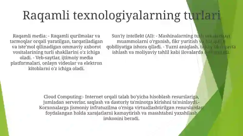 Raqamli Texnologiyalar 4