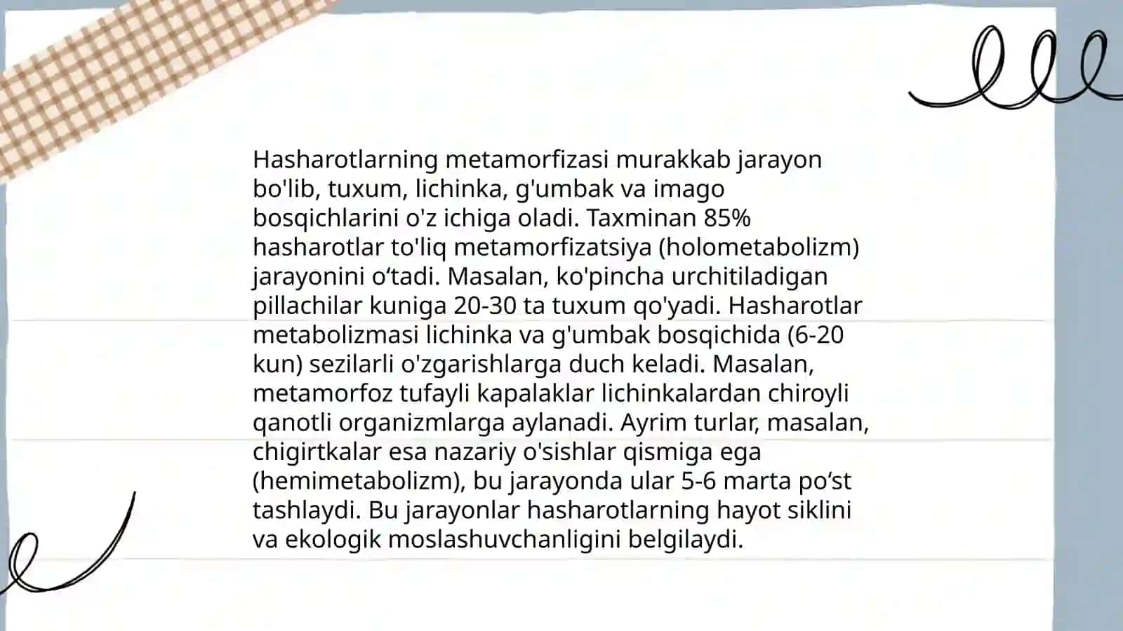 To'liq o'zgarish bilan rivojlanuvchi hashorotlar 4