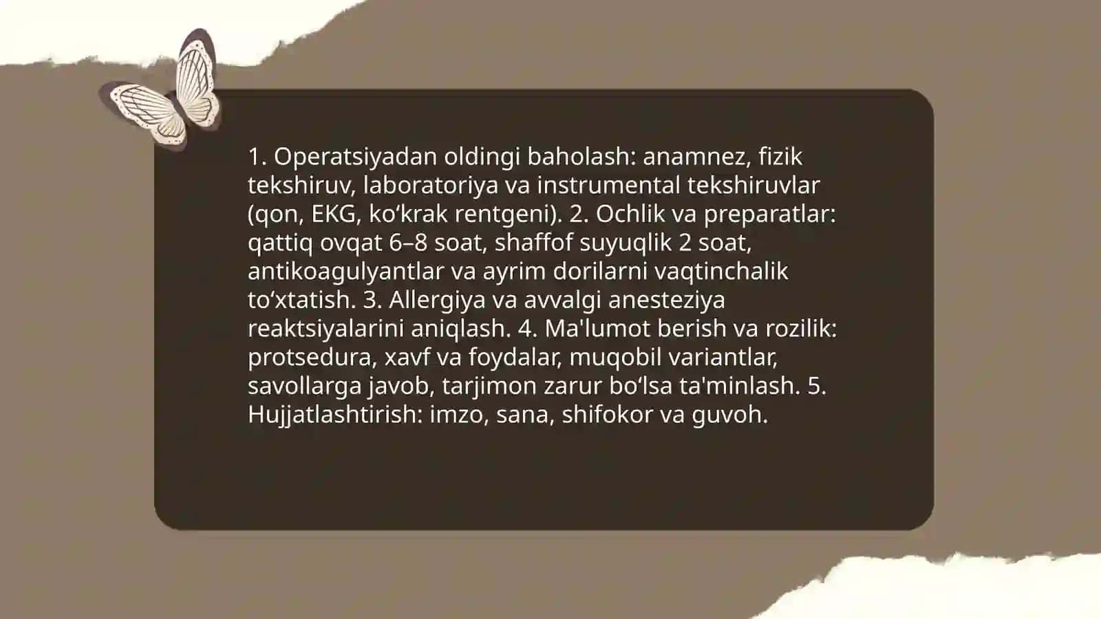 Xirurgik bemorlarni parvarishlash tushunchasi 4