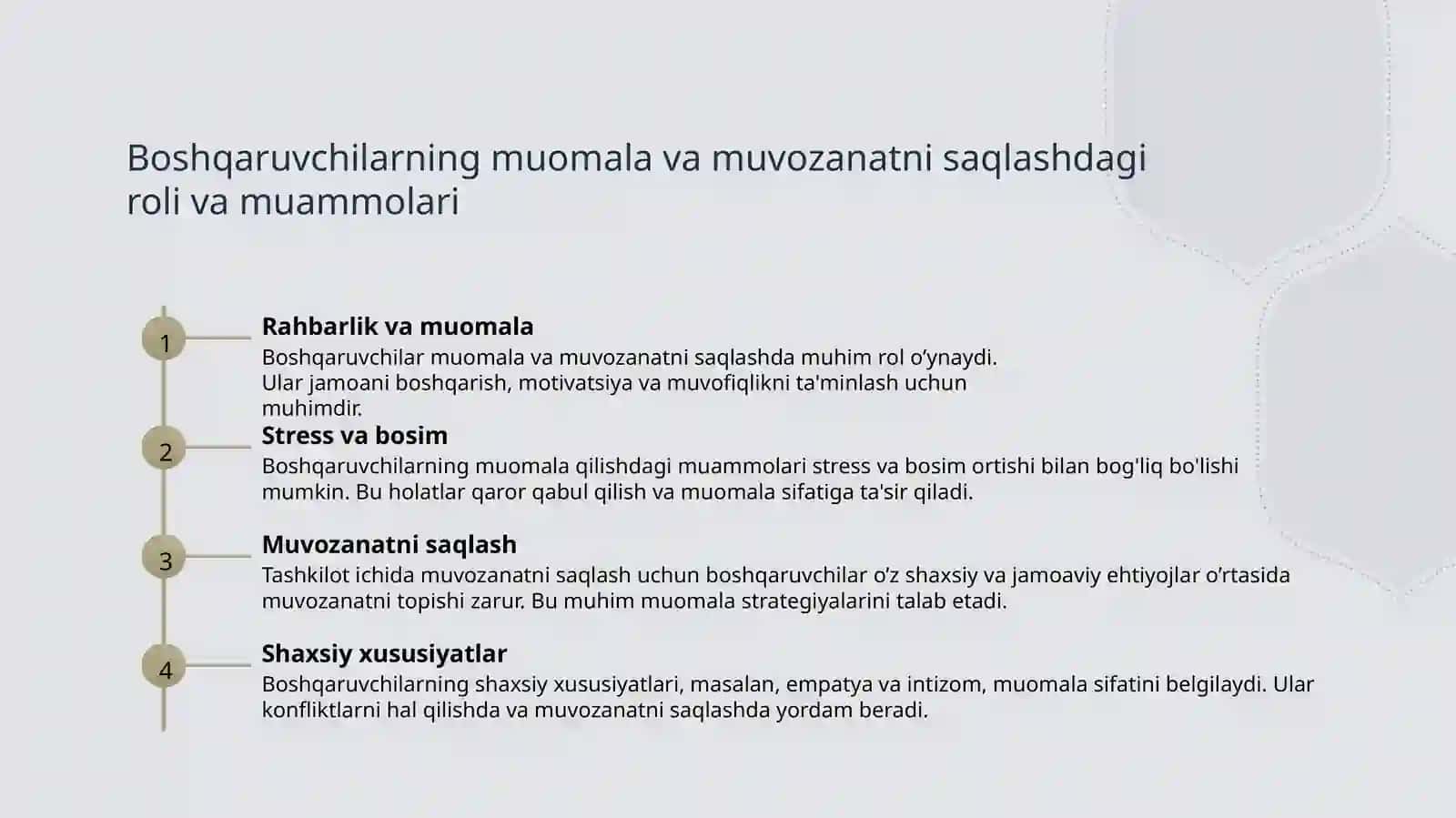 Tashkilotda boshqaruvchilar to'qnashishiga to'g'ri keladigan muammolar 4