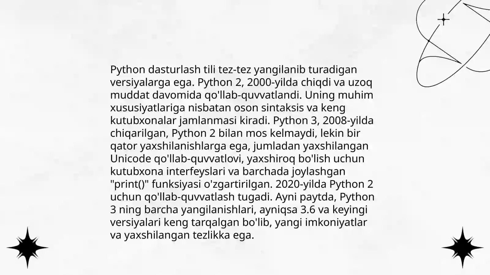 PYTHON dasturlash tilini o'rnatish va dasturlash tilining strukturasi 4