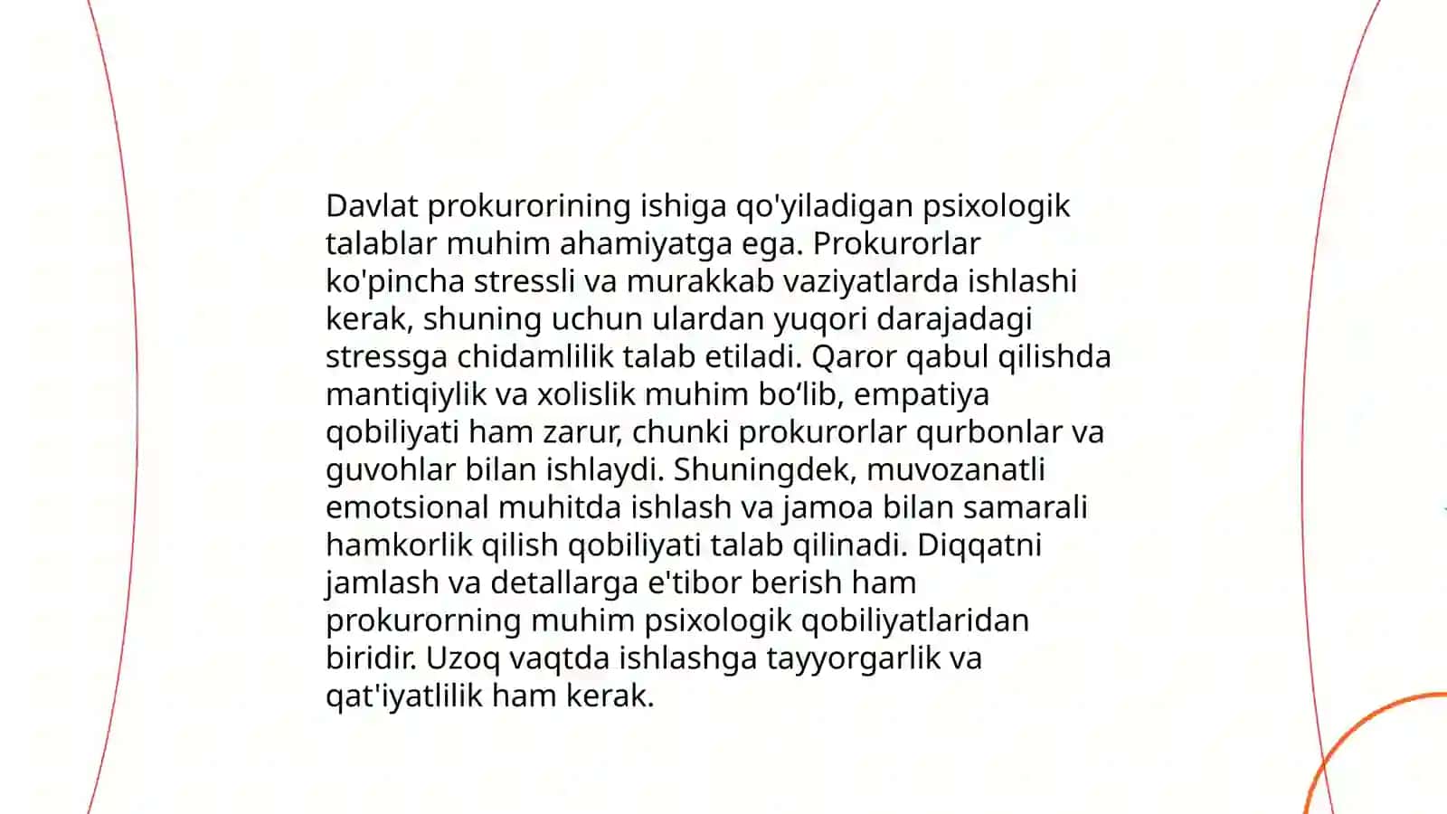 Sudya, davlat prokurori va advokatning kasbiy psixologik xususiyatlari 4