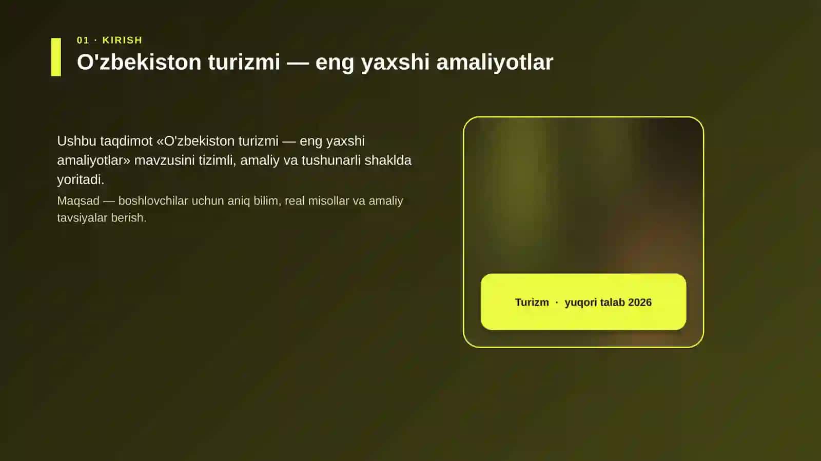 O'zbekiston turizmi — eng yaxshi amaliyotlar 4