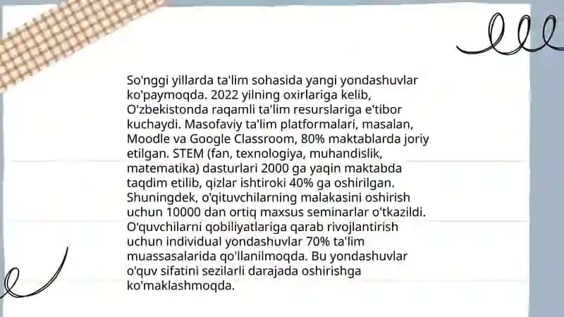 Shavkat Mirziyoyev rahbarligi ostida amalga oshirilayotgan islohotlar 4