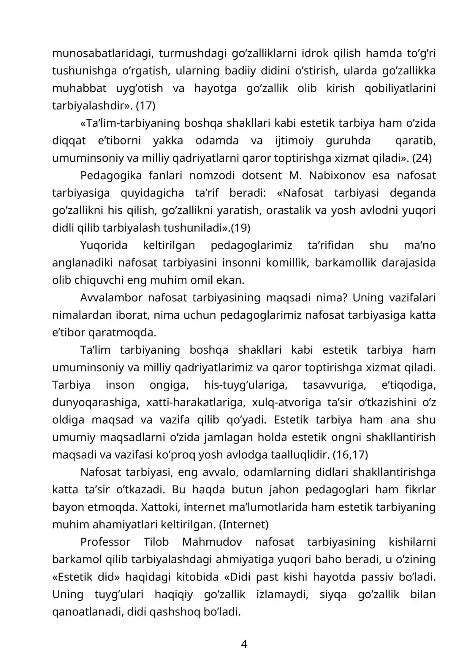 Boshlang'ich sinflarda nafosat tarbiyasi 4