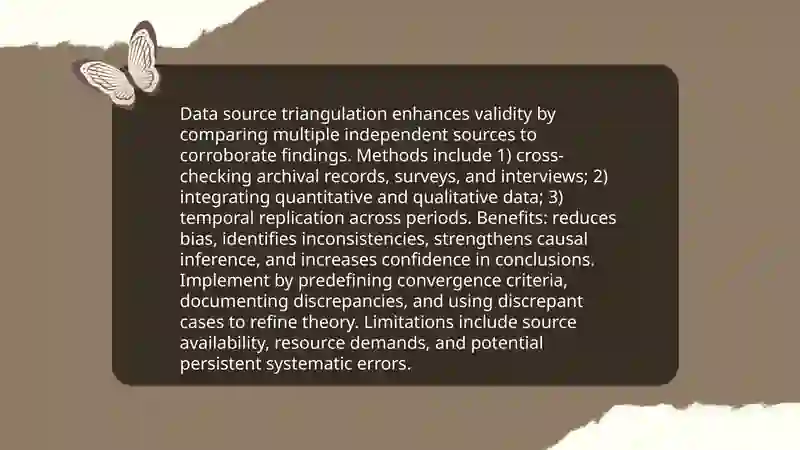 The need for triangulation of data sources 4