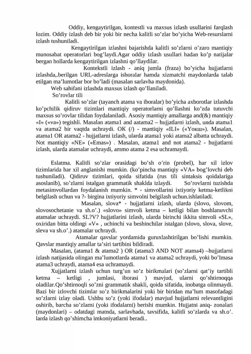 Internetda axborot izlash 4