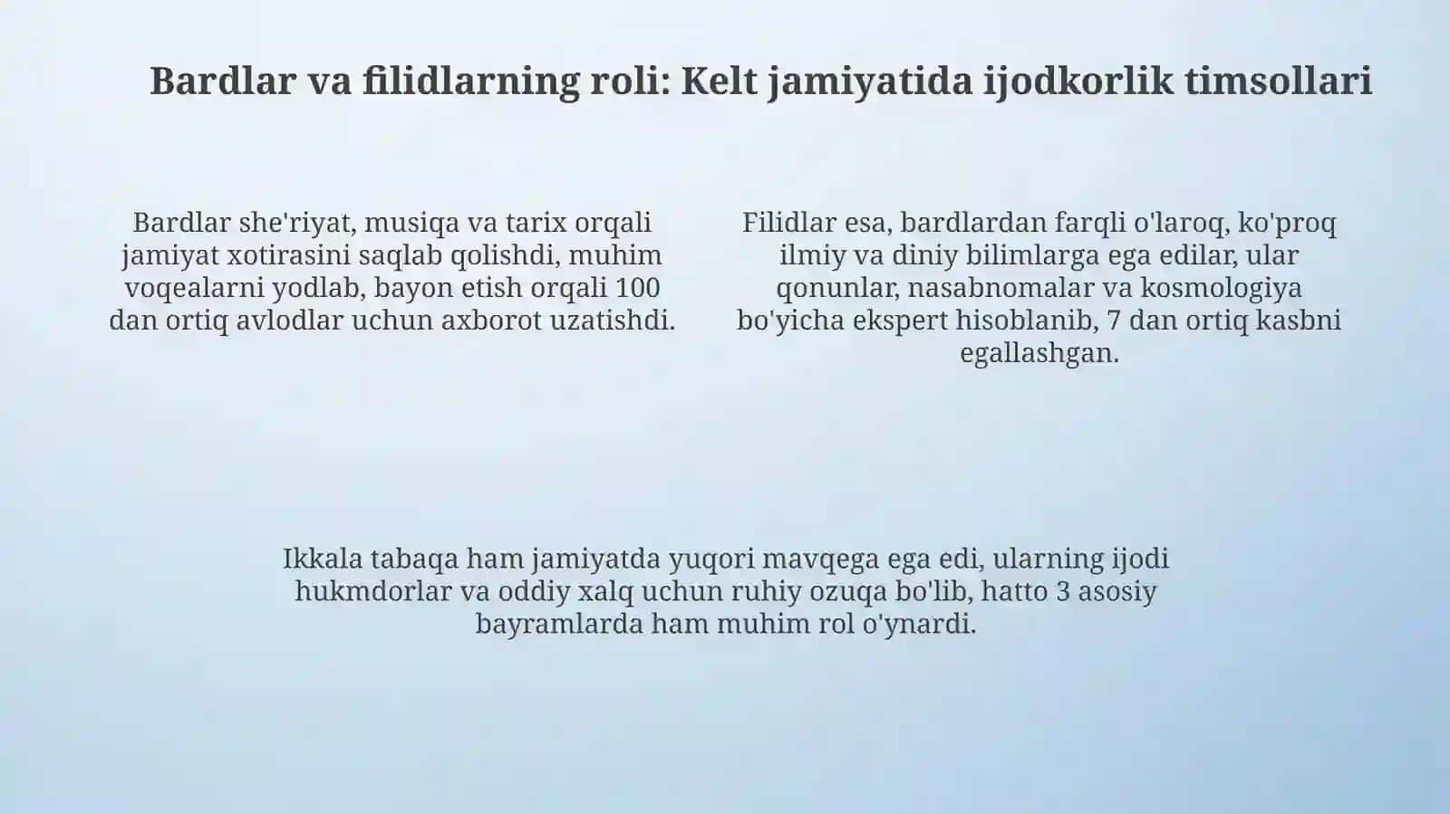 Kelt xalqlari epik ijodi: bardlar va flidlar tomonidan ijod etilgan sagalar 4