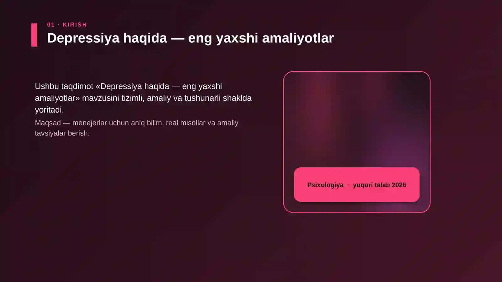 Depressiya haqida — eng yaxshi amaliyotlar 4