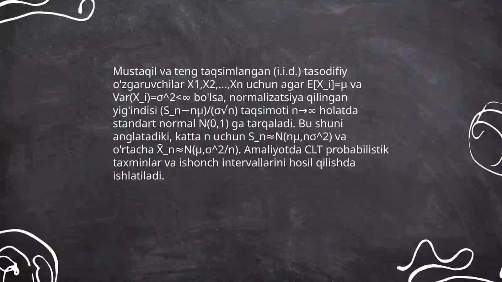 Markaziy limit teorema haqida tushuncha 4