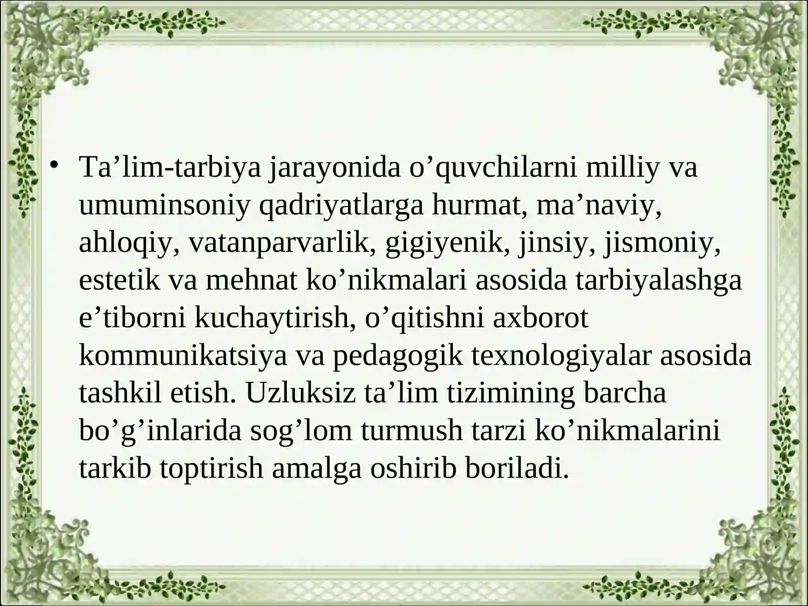 Sog'lom turmush tarzi BMI 4