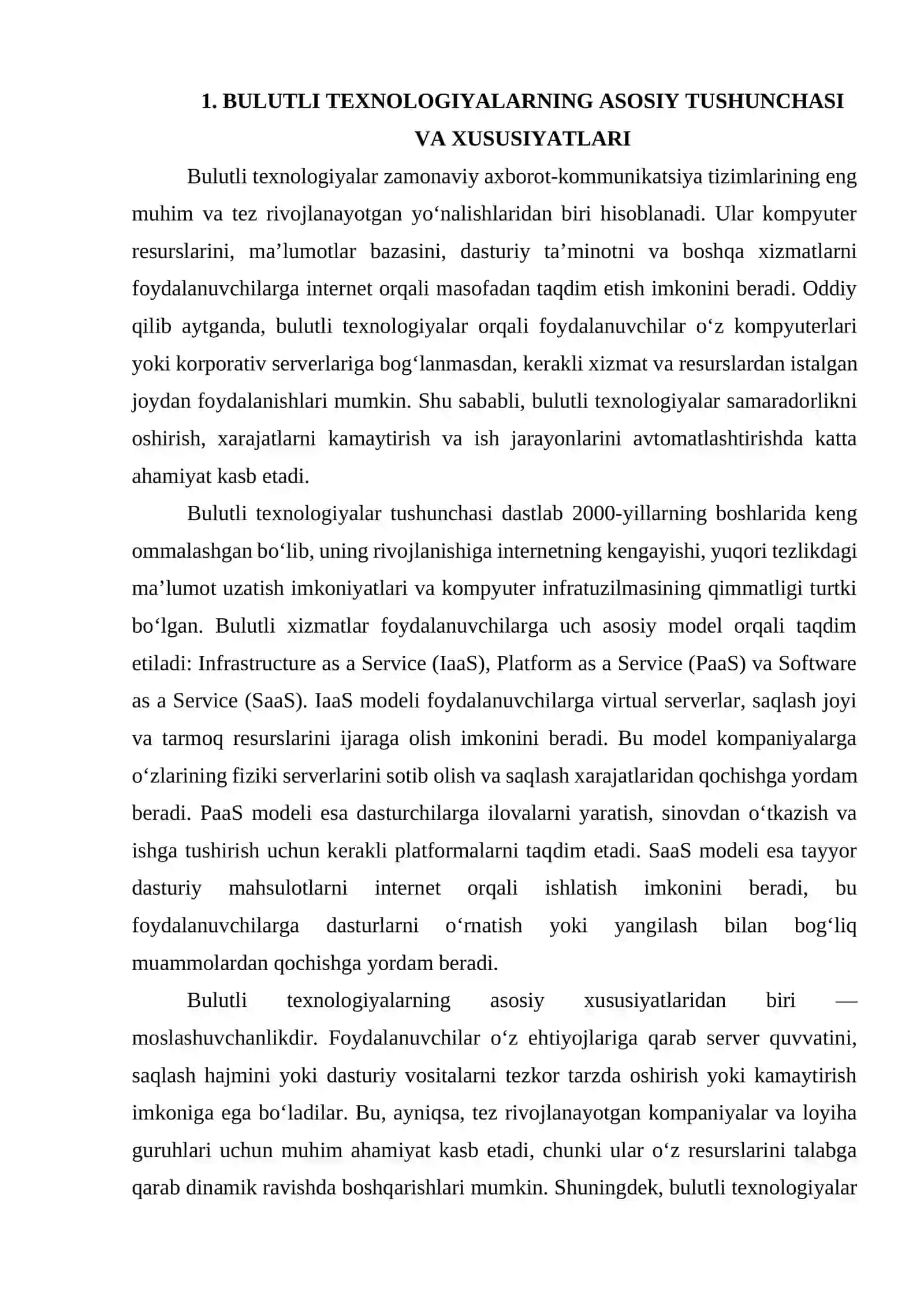 HAR XIL FAOLIYAT SOHALARIDA BULUTLI TEXNOLOGIYALARDAN FOYDALANISH IMKONIYATLARI 4
