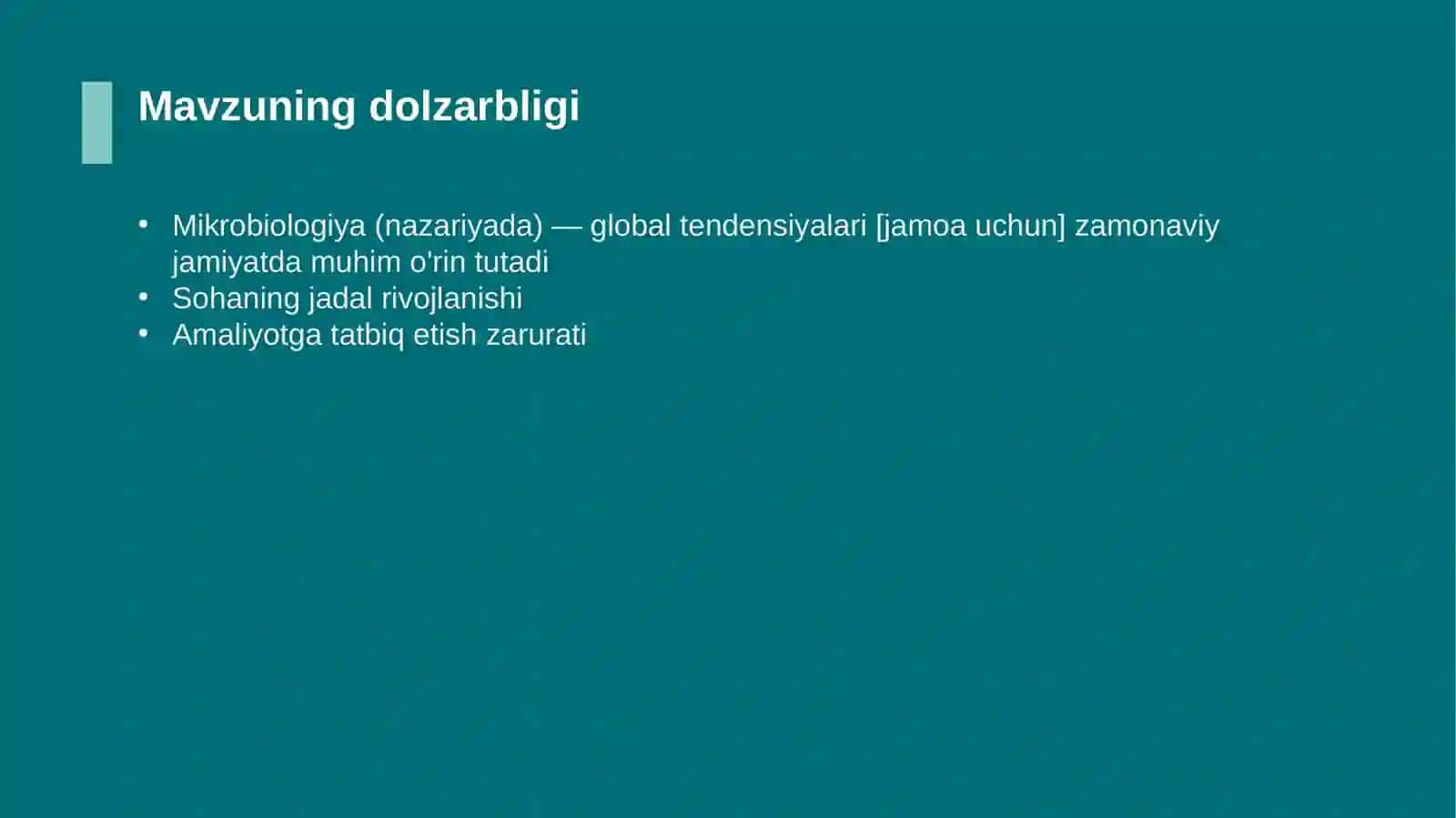 Mikrobiologiya (nazariyada) — global tendensiyalari [jamoa uchun] 4