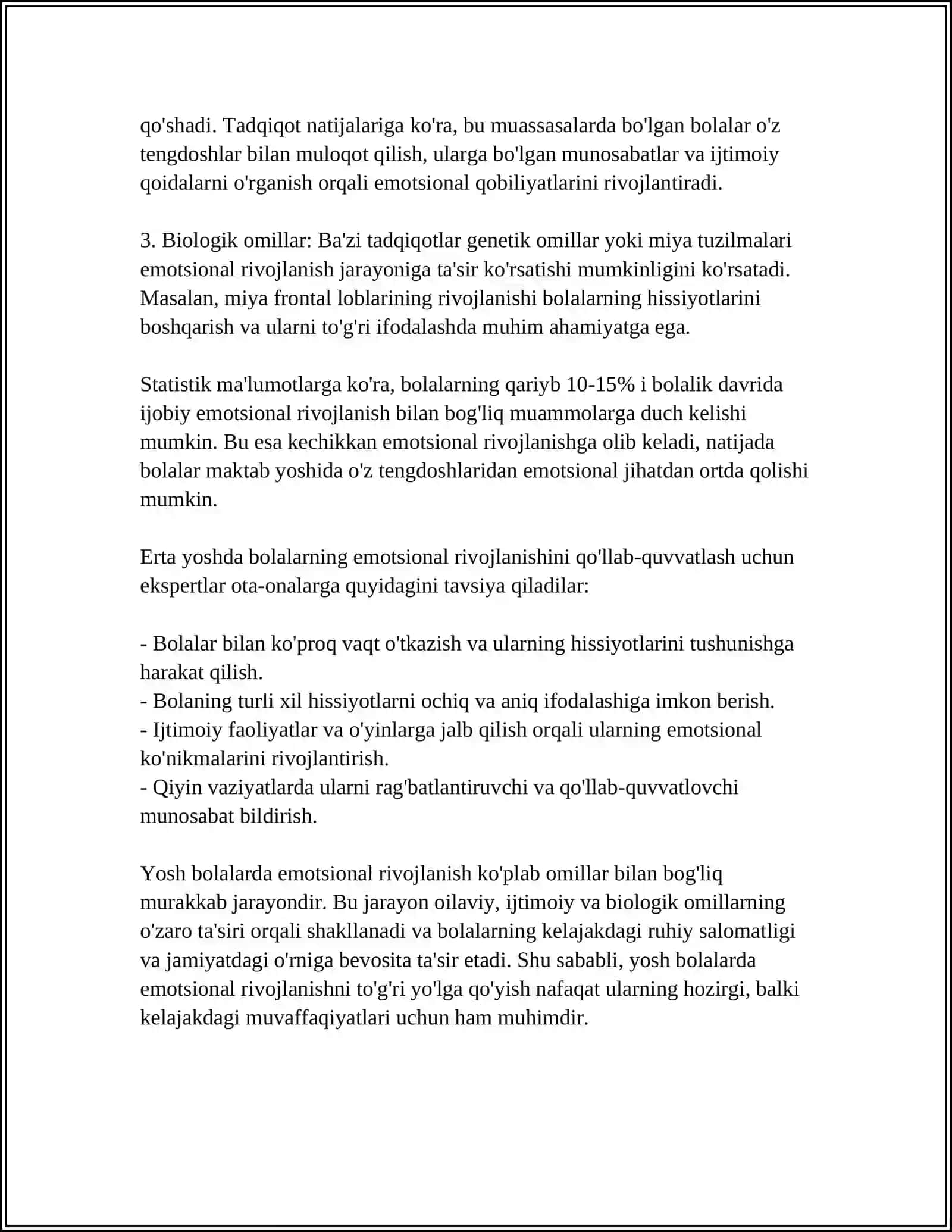 CHET ELDA ÒSMIR YOSHIDAGI BOLALARNING EMATSIONAL MUAMMOLARI 4