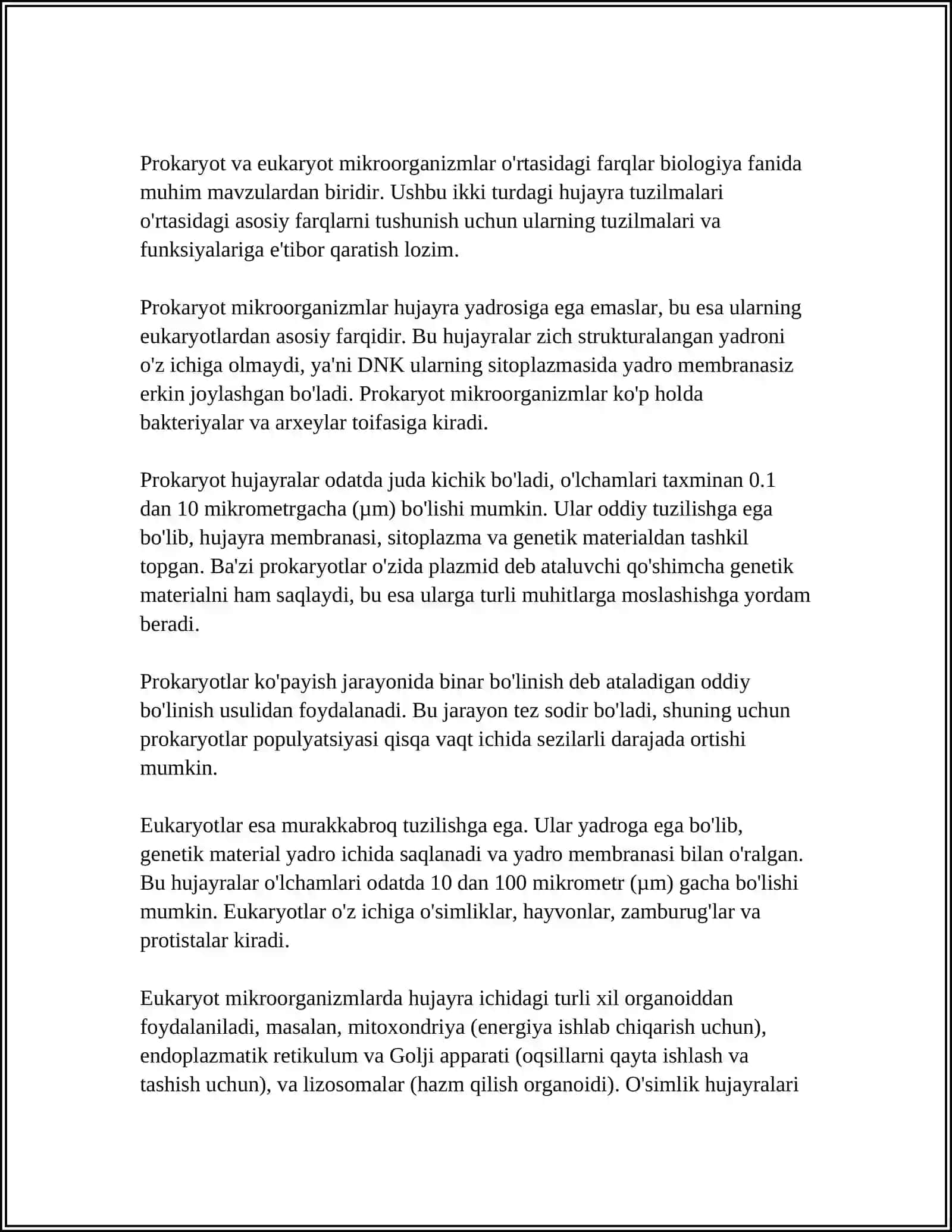 MIKROORGANIZMLARNING TUZILISHI VA XOSSALARI 4
