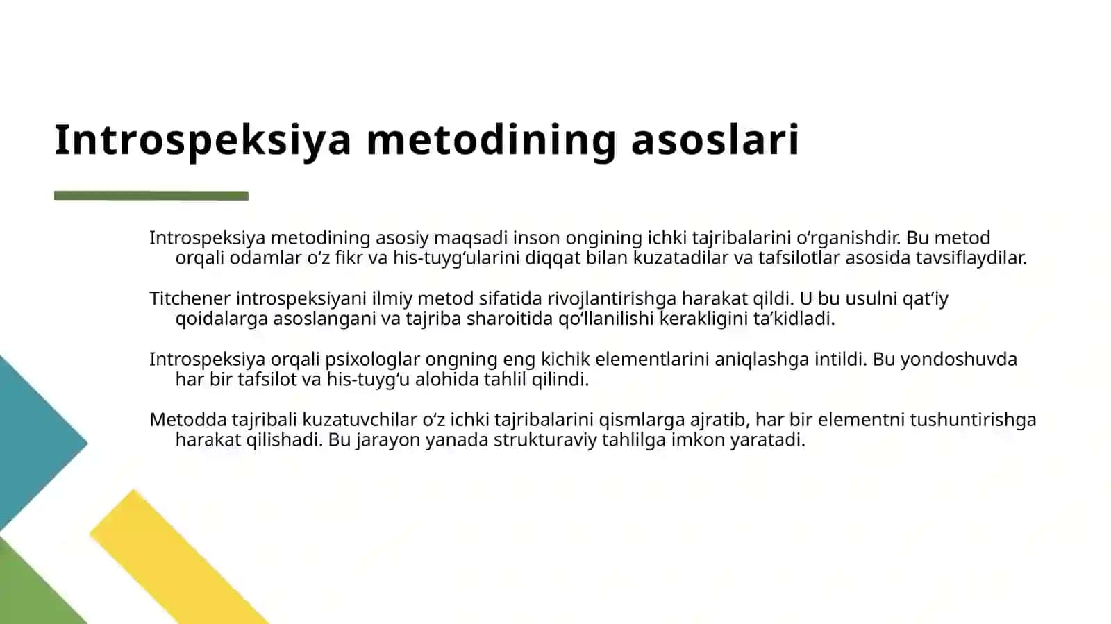 E.TITCHENERNING RADIKAL INTROSPIKTSIONIZMI 4