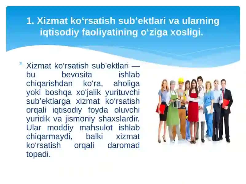 Xizmat ko‘rsatish sub’ektlarida moliyaviy natijalar hisobining o‘ziga xos xususiyatlari. 4