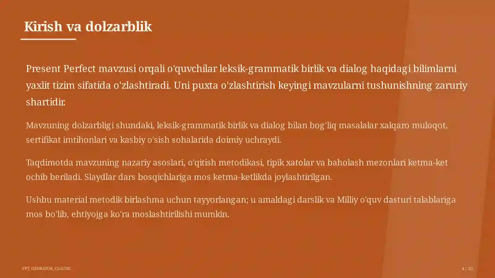 Present Perfect (8-sinf) 1