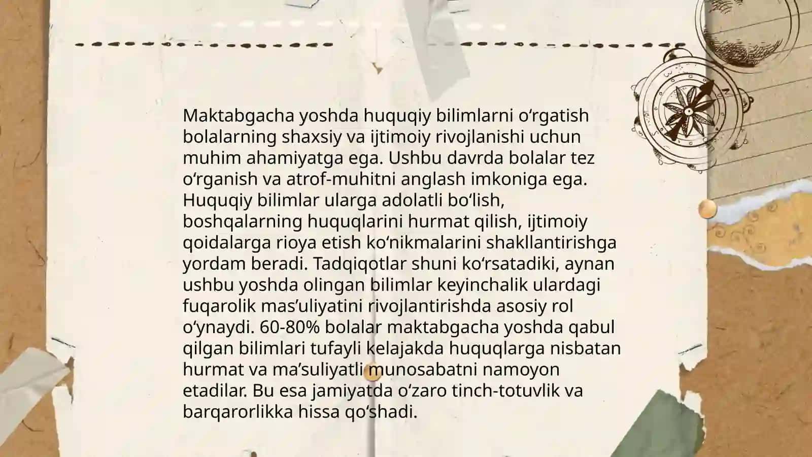 Maktabgacha yoshdagi bolalar huquqiy tarbiyasini tashkil etish 4