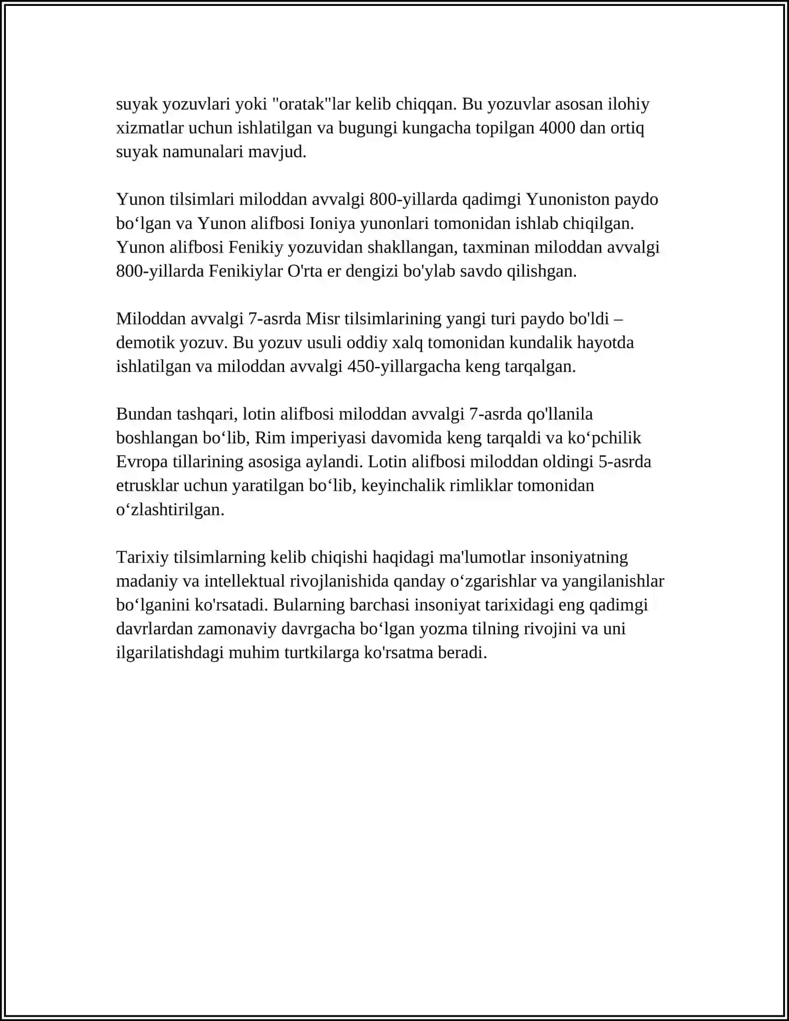 Tarixiy Tilsunlarning Kelib Chiqishi 4