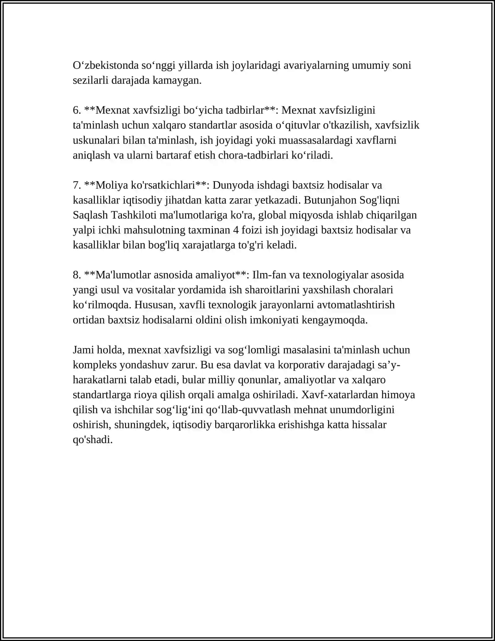 MAXSULOT XAJMINI OZGARISHIGA TASIR ETUVCHI MEXNAT VOSITALARI OMILARINI TAXLILI 4