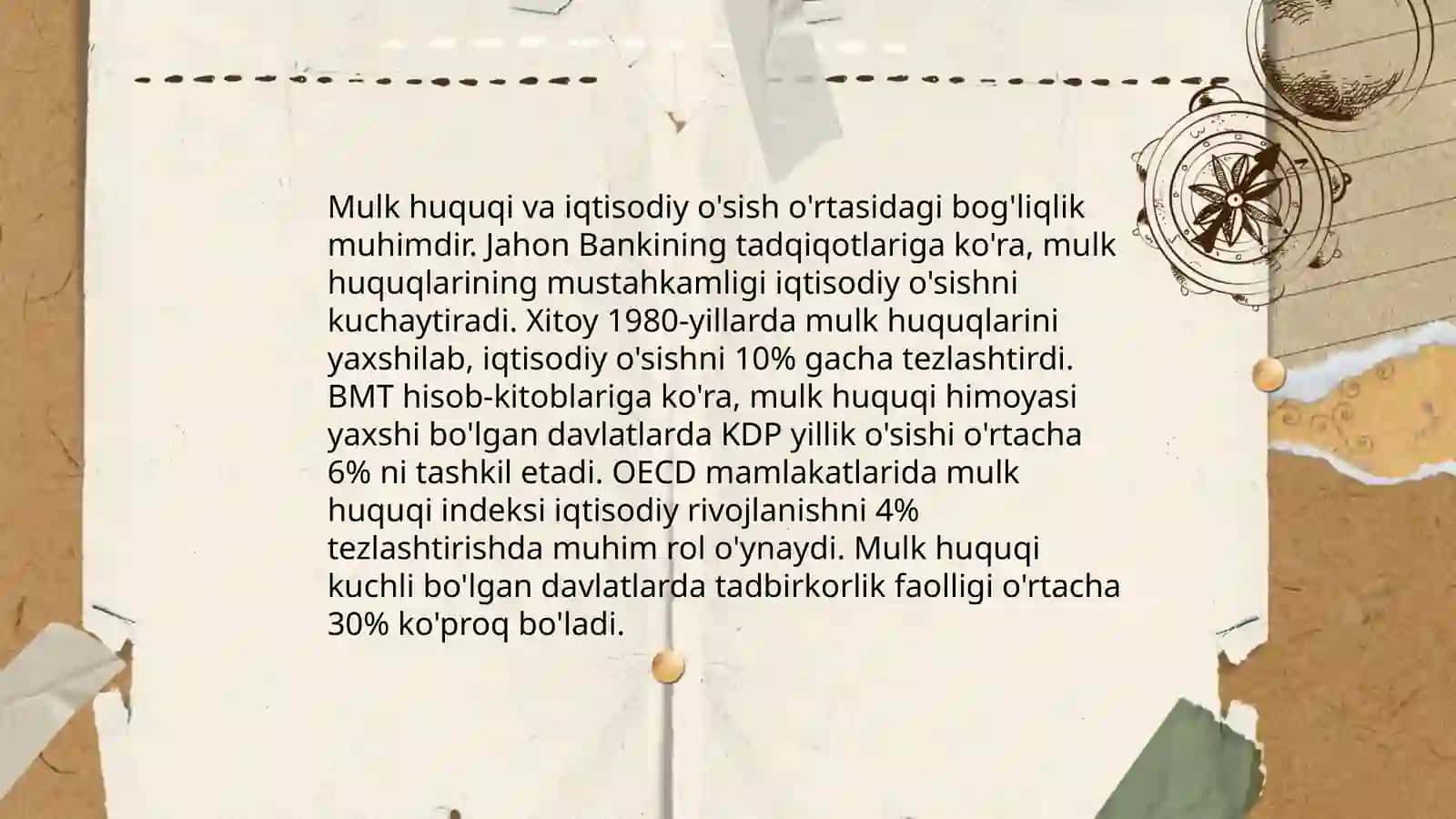 Iqtisodiy o'sishning huquqiy – institutsional omillari 4