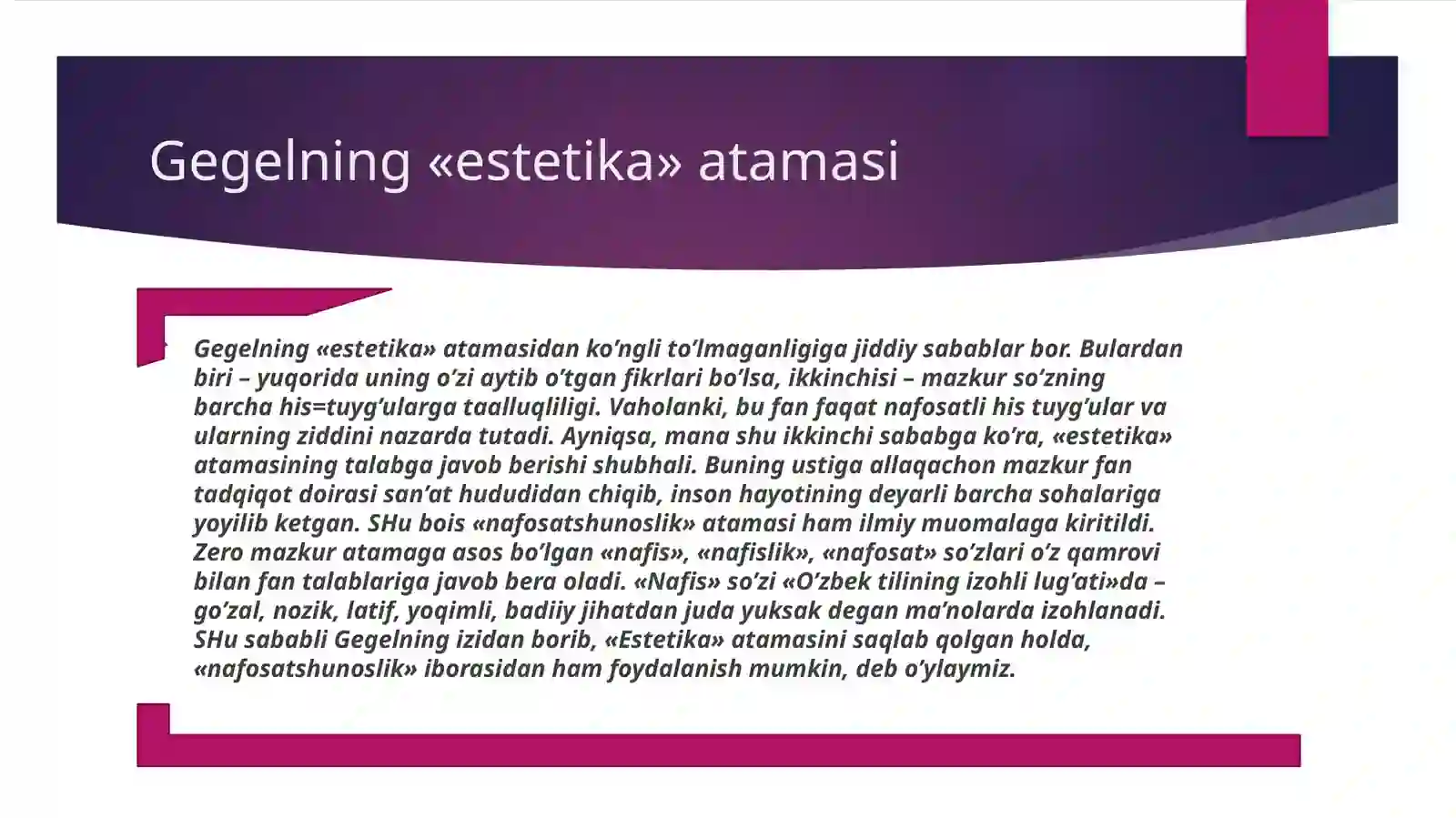 Estetika 4