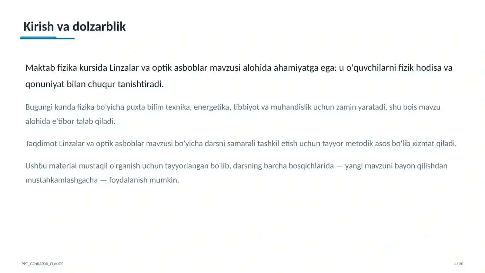 Linzalar va optik asboblar (11-sinf) 4