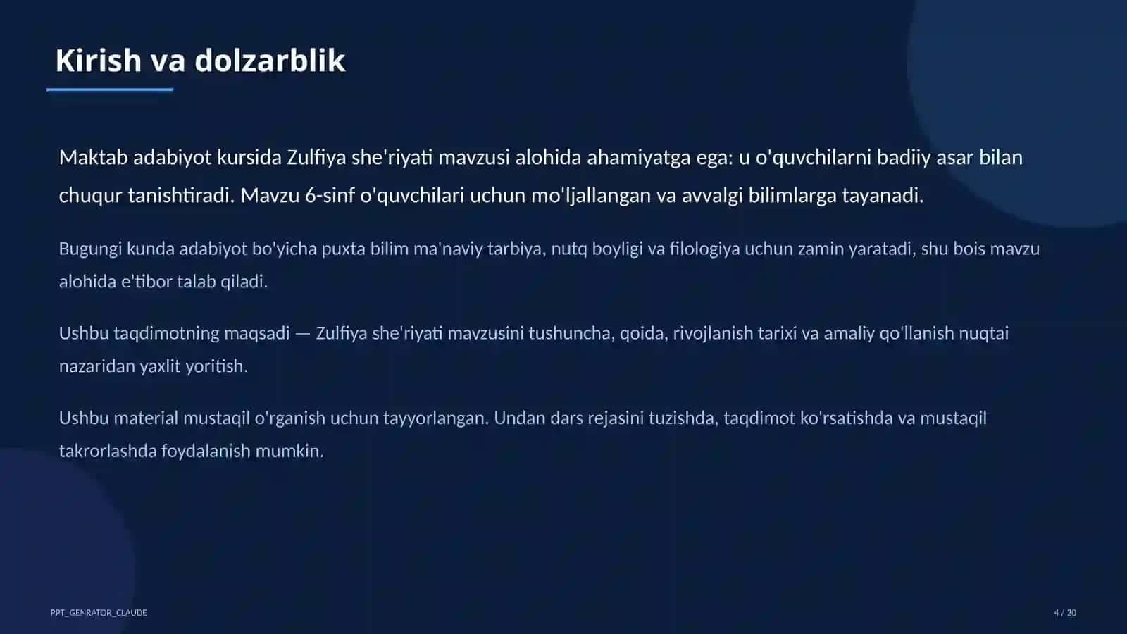 Zulfiya she'riyati (6-sinf) 2