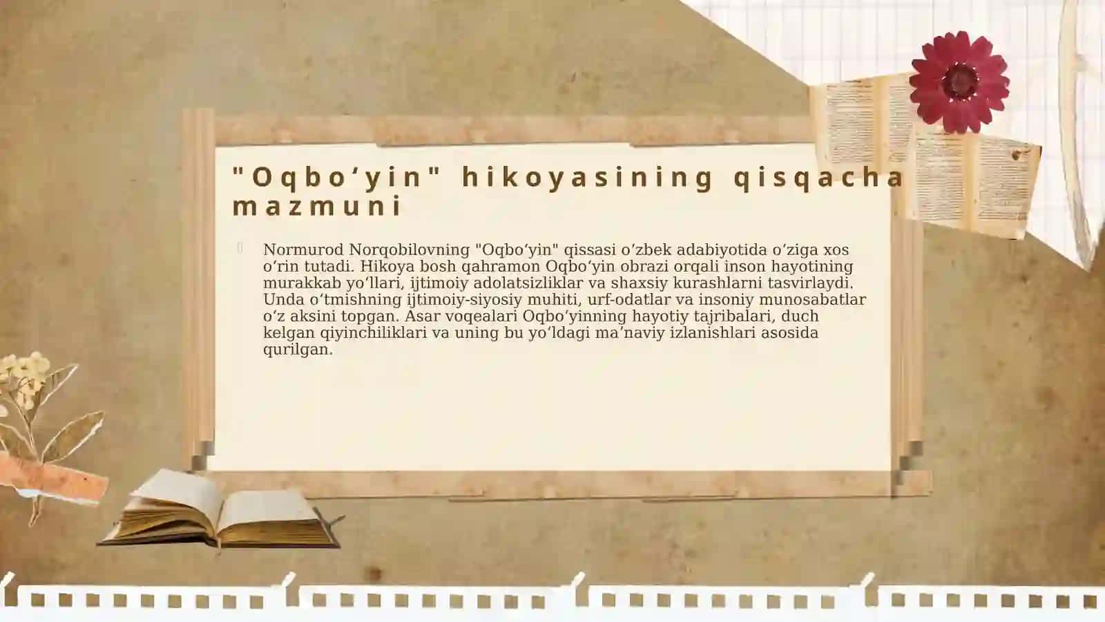 Normurod Norqobilov Oqboʻyin hikoyasi 4