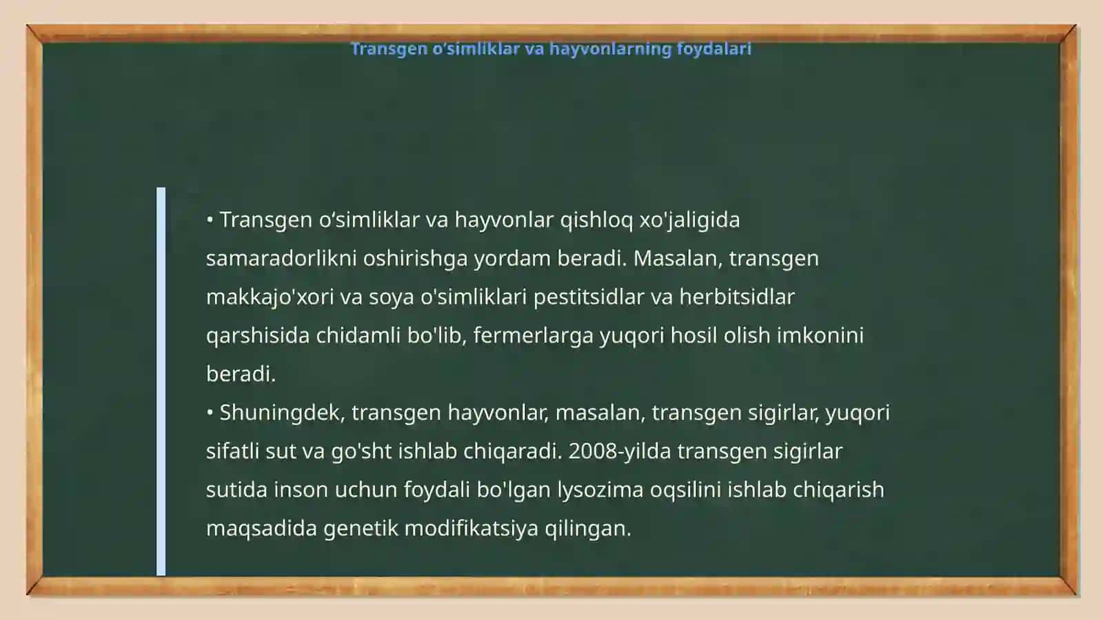 Transgen oʻsimlik va hayvonlarni yaratish va ulardan foydalanishning etik jihatlari 4